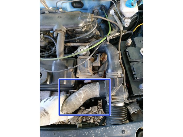 mettre en place le tuyau d'air chaud