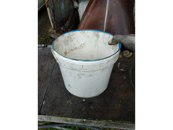 
provide a collection container for any gasoline that will leak
