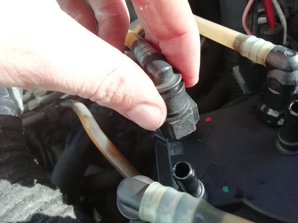 
Replace the cables in the correct locations (pay attention to the colors!) and press firmly so that they clip into place.
