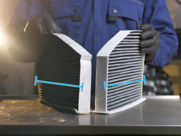 Comparer les dimensions du nouveau filtre avec l'ancien