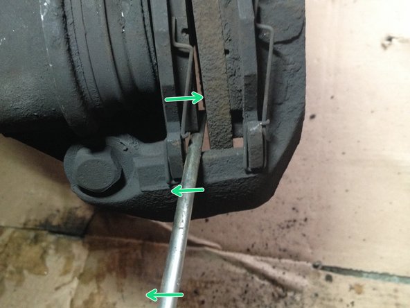 
Push the piston back using a sturdy flathead screwdriver
