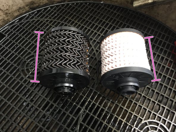 Vérifier que le filtre correspond à l'ancien