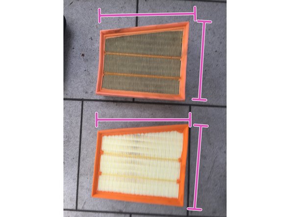 Vérifier la correspondance entre l'ancien et le nouveau filtre à air