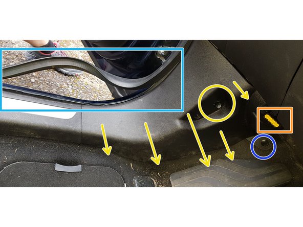 Dépose du joint de porte.