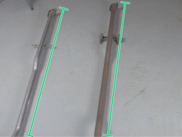 Comparer la longueur de la ligne d'échappement