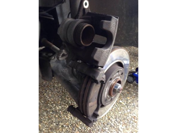 
You will have to Fully tighten the 2 screws Who hold your stirrup, for that use your ratchet and its 17 socket.
