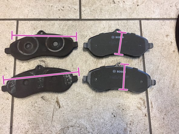 Vérifier que les disques et plaquettes correspondent