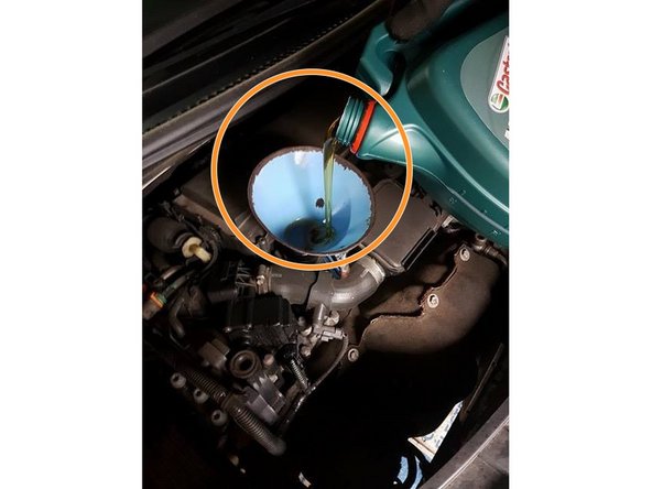 Remplissage de l'huile