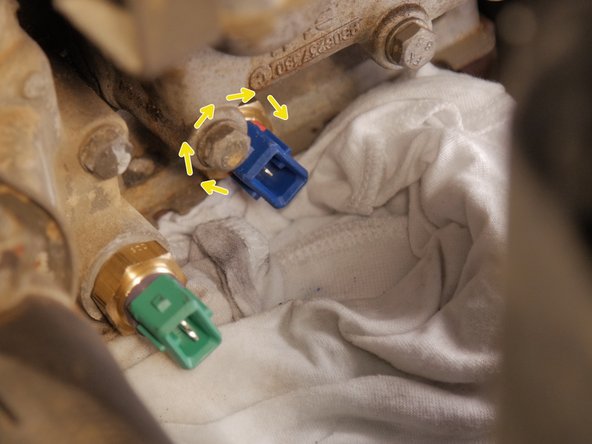 
Tighten the probe using the pipe wrench
