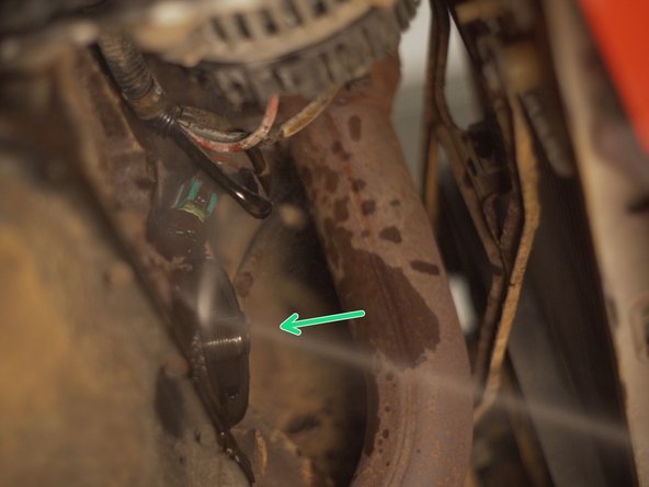 
Apply some brake cleaner on the location of the oil filter
