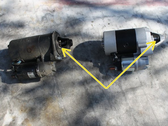 Contrôler que le nouveau démarreur corresponde à l'ancien au niveau de son montage, de ses bornes, de sa puissance, du nombre de dent, de l’inclinaison...