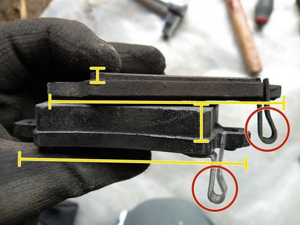 Comparer l'épaisseur des plaquettes, longueur et système d'accroche