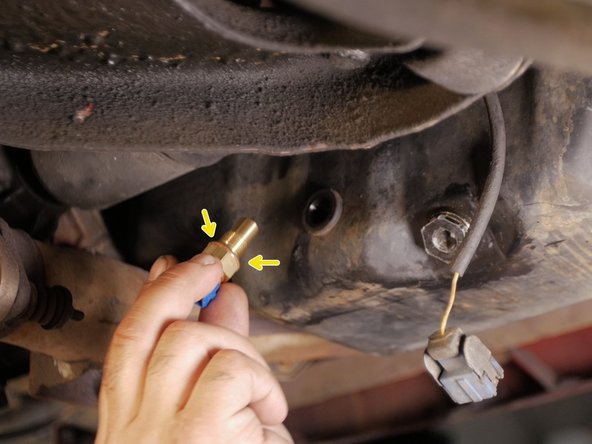 
Replace the old or new gasket on the new temperature probe
