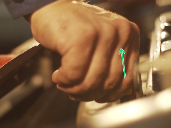 
Pull out the oil level dipstick and wipe off the old level
