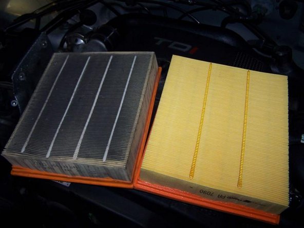 Contrôler les dimensions du nouveau filtre à air