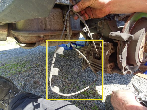 
remove the caliper by pulling it backwards and remove the pads
