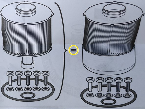 on ne s’inquiétera pas si les deux filtres ne sont pas totalement identiques ; il y a deux modèles différents mais compatibles
