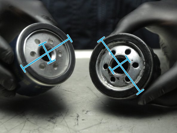 Comparer le nouveau filtre avec l'ancien pour s'assurer des bonnes dimensions