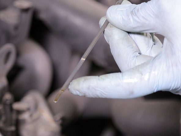 Vérifier le niveau d'huile sur la jauge