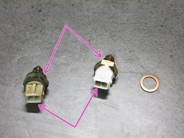 Contrôler que le nouveau contacteur corresponde à l'ancien aussi bien au niveau du diamètre de filetage que du connecteur.