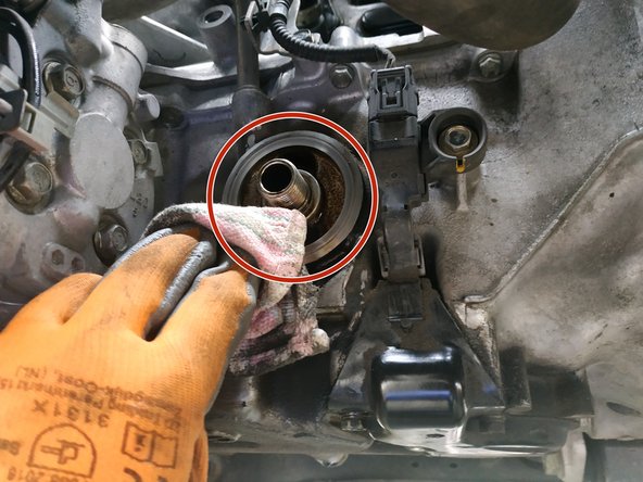 nettoyer la portée du filtre à l'aide d'un chiffon