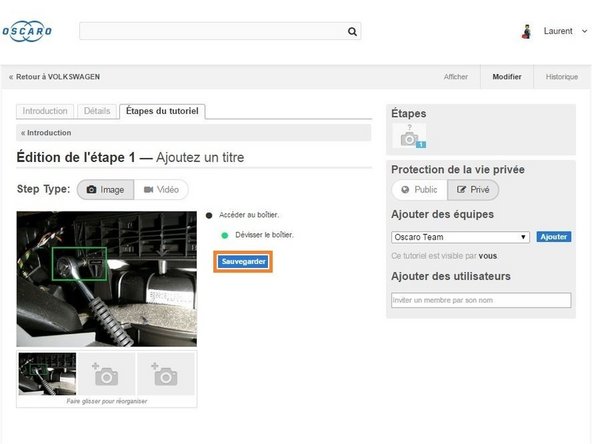 La pop-up Markup média s'ouvre. Vous pouvez maintenant choisir de dessiner un cadre ou un cercle coloré, puis cliquez sur Sauvegarder l'image situé en haut à droite de la pop-up.