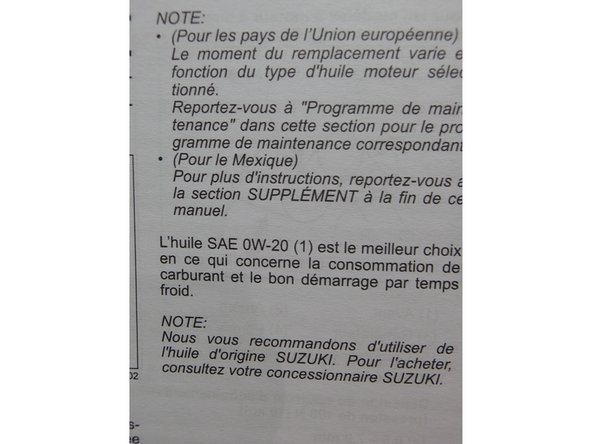 Pensez a démarrer le moteur pour remplir le filtre a huile. Contrôler le niveau avec la jauge, après avoir laisser reposer l'huile.