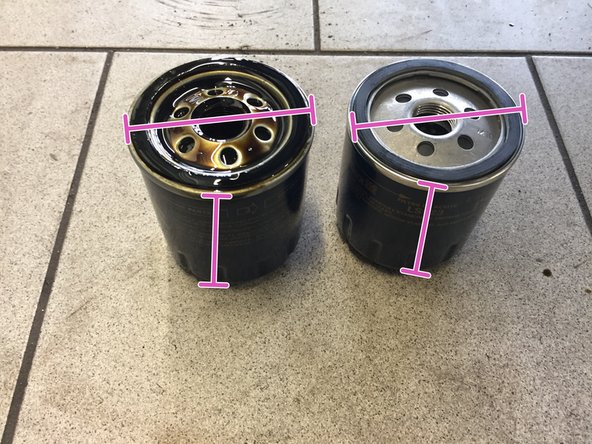 Vérifier la correspondance entre l'ancien et le nouveau filtre à huile