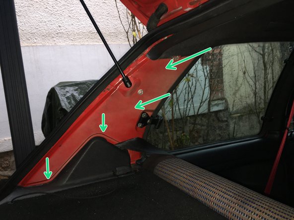 
Replace the rear pillar trim
