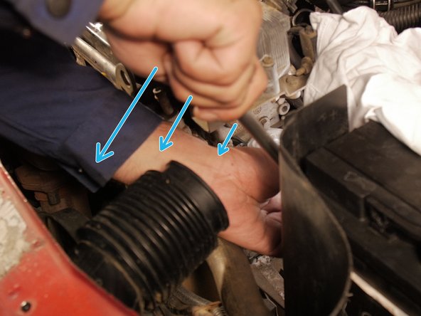 
Place an extension in the end of the socket wrench for more force when loosening the probe
