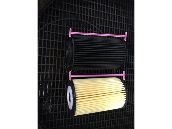 
Check the correspondence between the old and new oil filters
