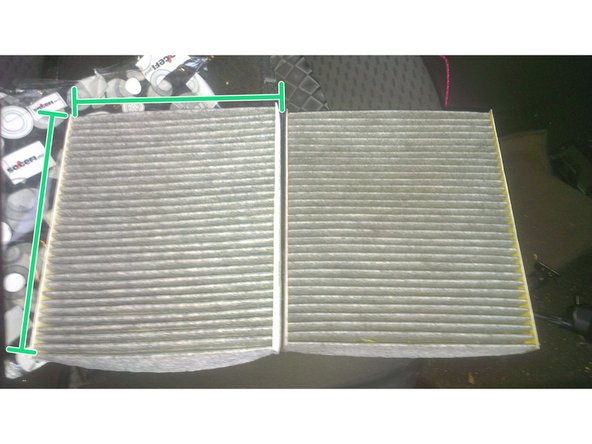 Comparaison des deux filtres : même dimensions, ce sont bien les mêmes !