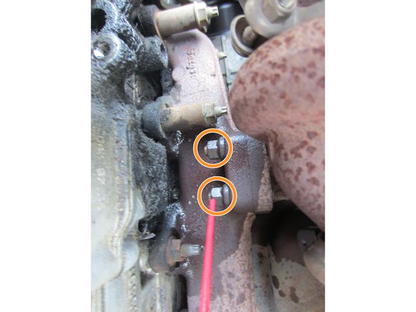 
on the exhaust collar at the turbo outlet
