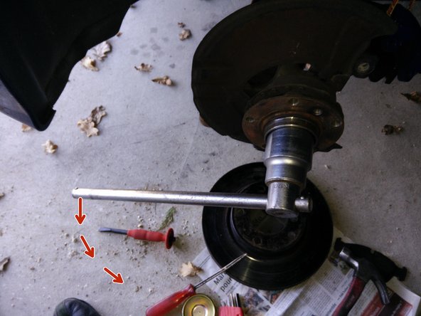 Sortir l'écrou du moyeu