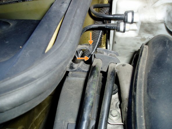 Déconnecter le collier de maintien des tuyaux de gasoil. Dégager les tuyaux de leur logement.