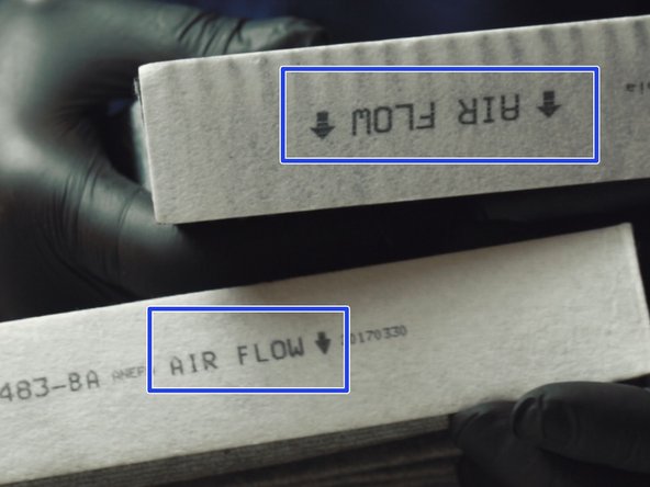 Vérifier l'inscription &quot;Air flow&quot;