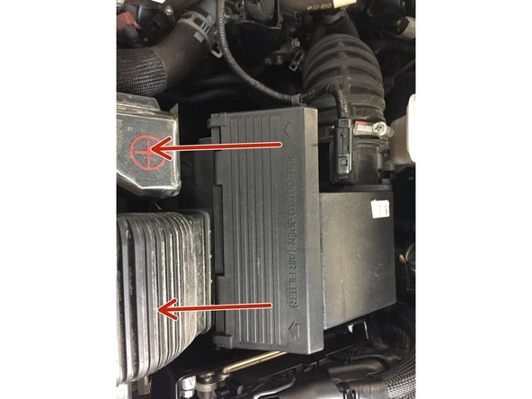
Open the air box by pulling towards you
