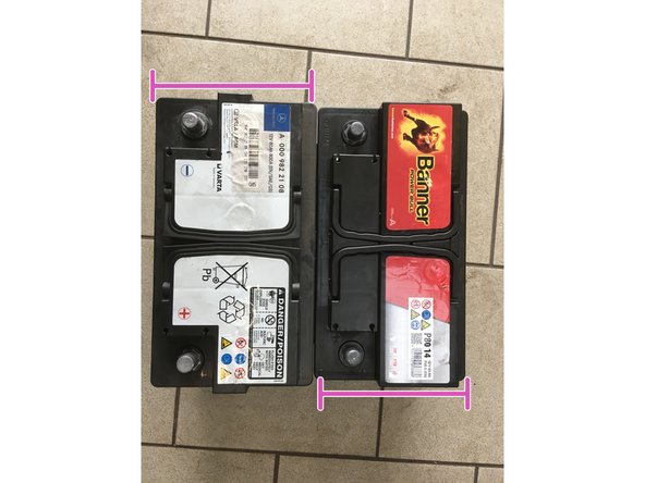 Vérifier que la nouvelle batterie corresponde à l'ancienne