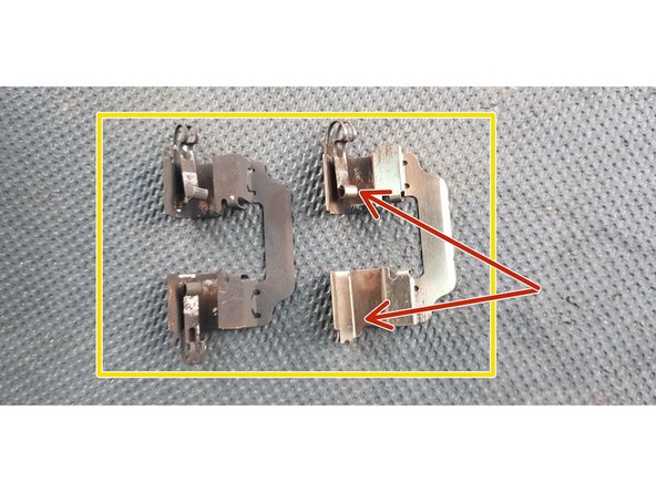 Procéder au nettoyage des différentes pièces. Avec une brosse métallique / liquide de nettoyant frein.