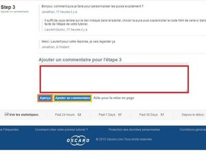 Ajouter un commentaire sur un tutoriel