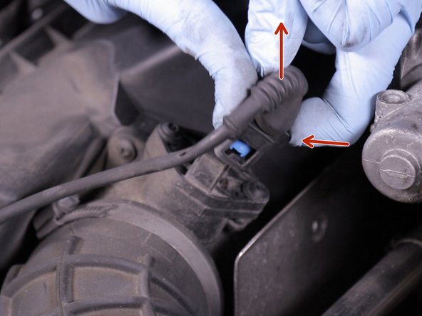 Débrancher la prise du débitmètre, en la clipsant