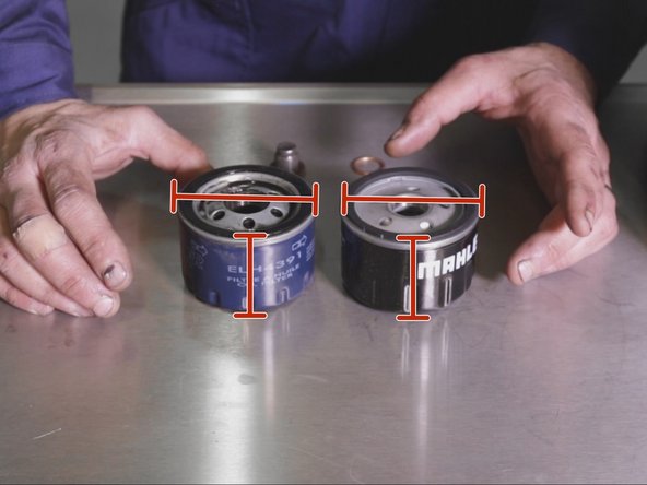 Comparer les dimensions du nouveau filtre à l'ancien