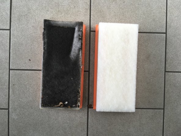 Vérifier les dimensions entre l'ancien et le nouveau filtre à air (longueur,largeur,forme)