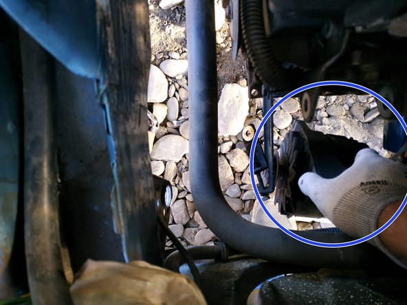 
remove the alternator from below
