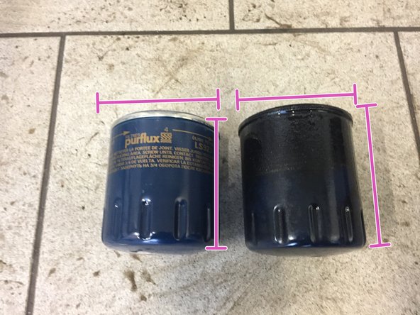 Vérifier la correspondance entre l'ancien et le nouveau filtre à huile