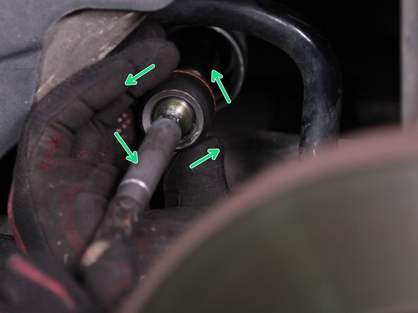 Une fois la biellette débloqué, la dévisser jusqu'à pouvoir la retirer