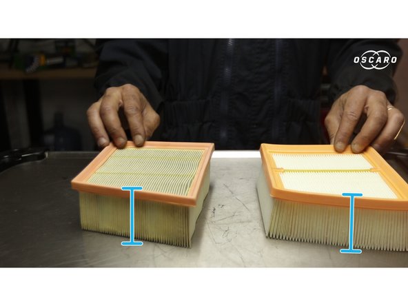 Comparer les dimensions du nouveau filtre avec l'ancien