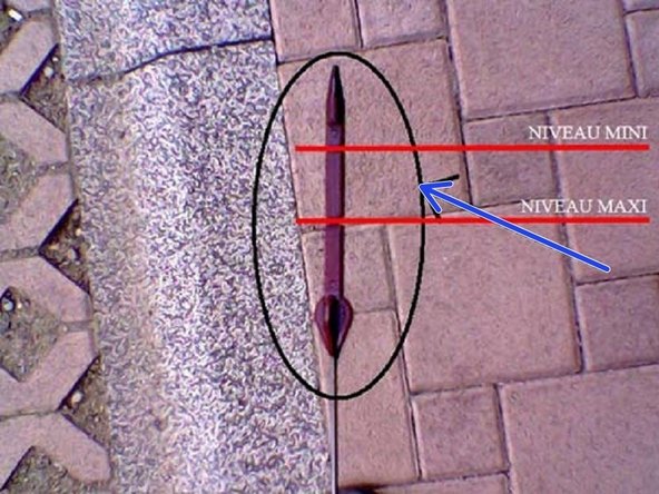 Verser l'huile. Allez y doucement et vérifier le niveau (nettoyer la jauge avant de la replonger).