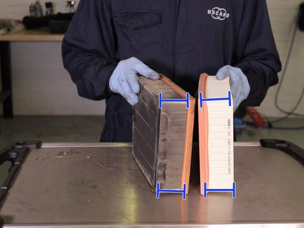 Vérifier la correspondance entre l'ancien et le nouveau filtre (longueur largeur,hauteur)