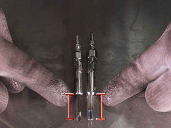 Comparer l’ancienne et la nouvelle bougie de pré-chauffage(longueur du crayon , type de connexion)